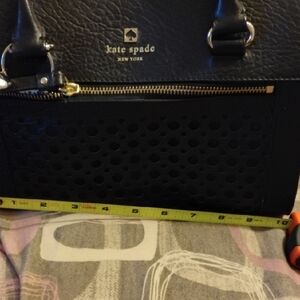 Kate Spade Black Satchel with Gold Accents